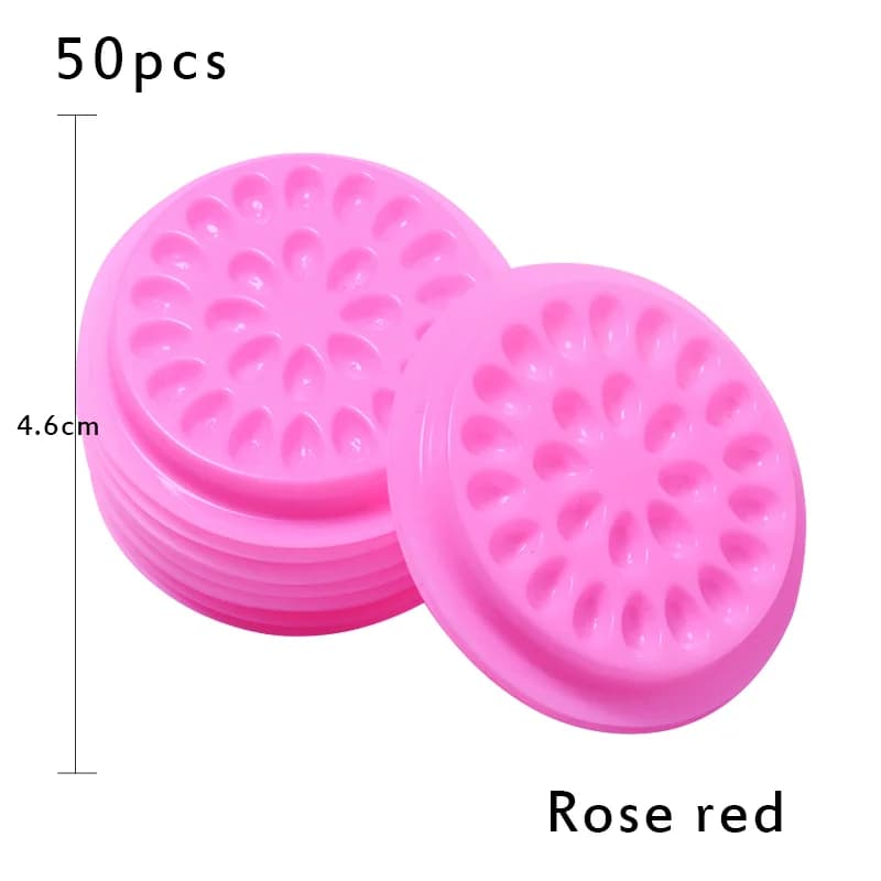 Soporte de pegamento con forma de flor para extensiones de pestañas