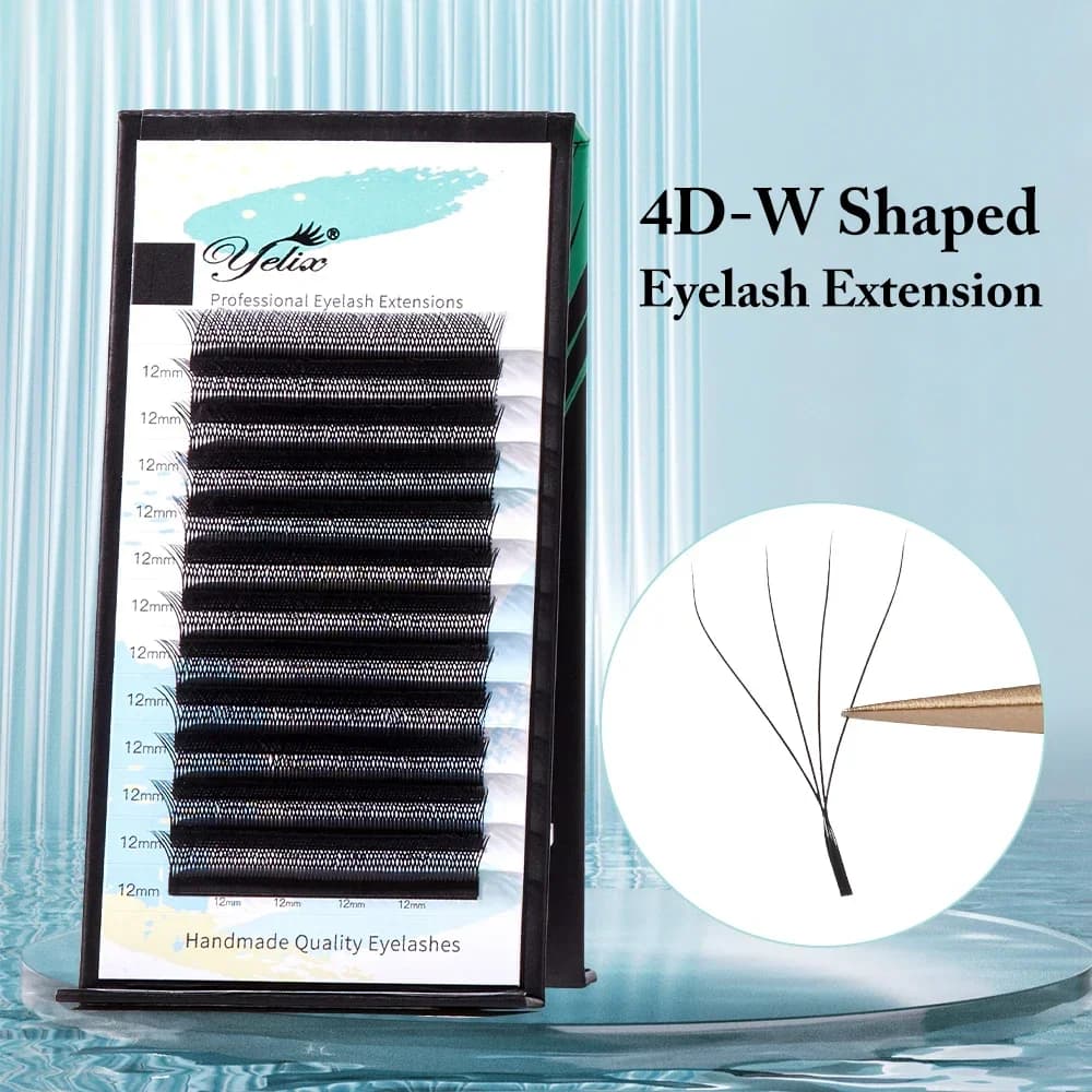 Abanicos preformados 4D en forma W, grosor 0.07mm, curvatura D