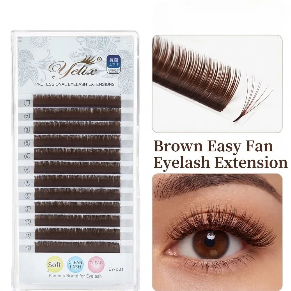 Extensiones de pestañas volumen fácil Dark Brown
