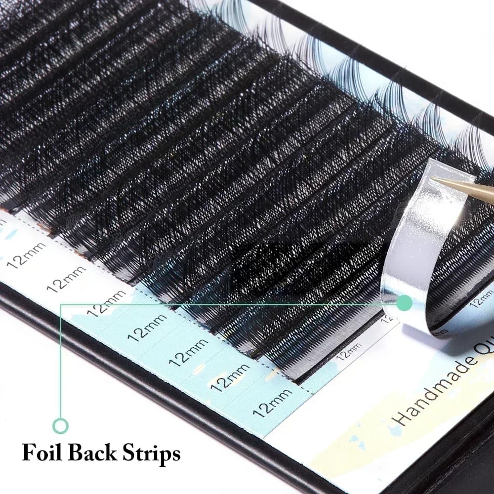 Extensiones de pestañas de volumen brasileño suaves