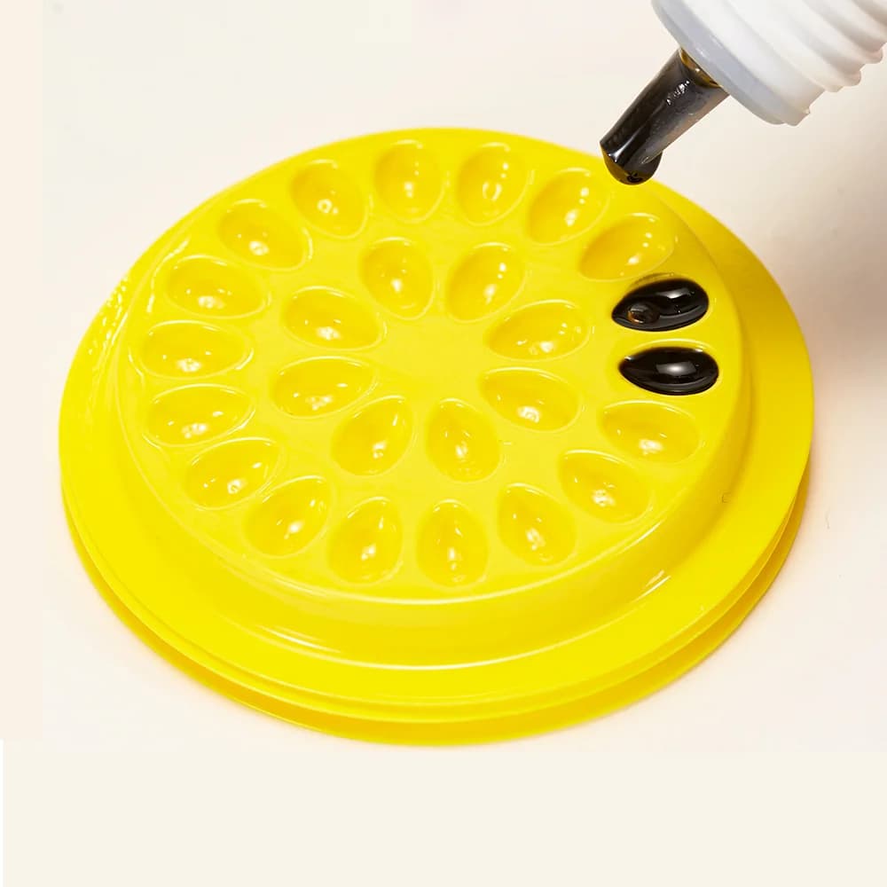 Soporte de pegamento con forma de flor para extensiones de pestañas