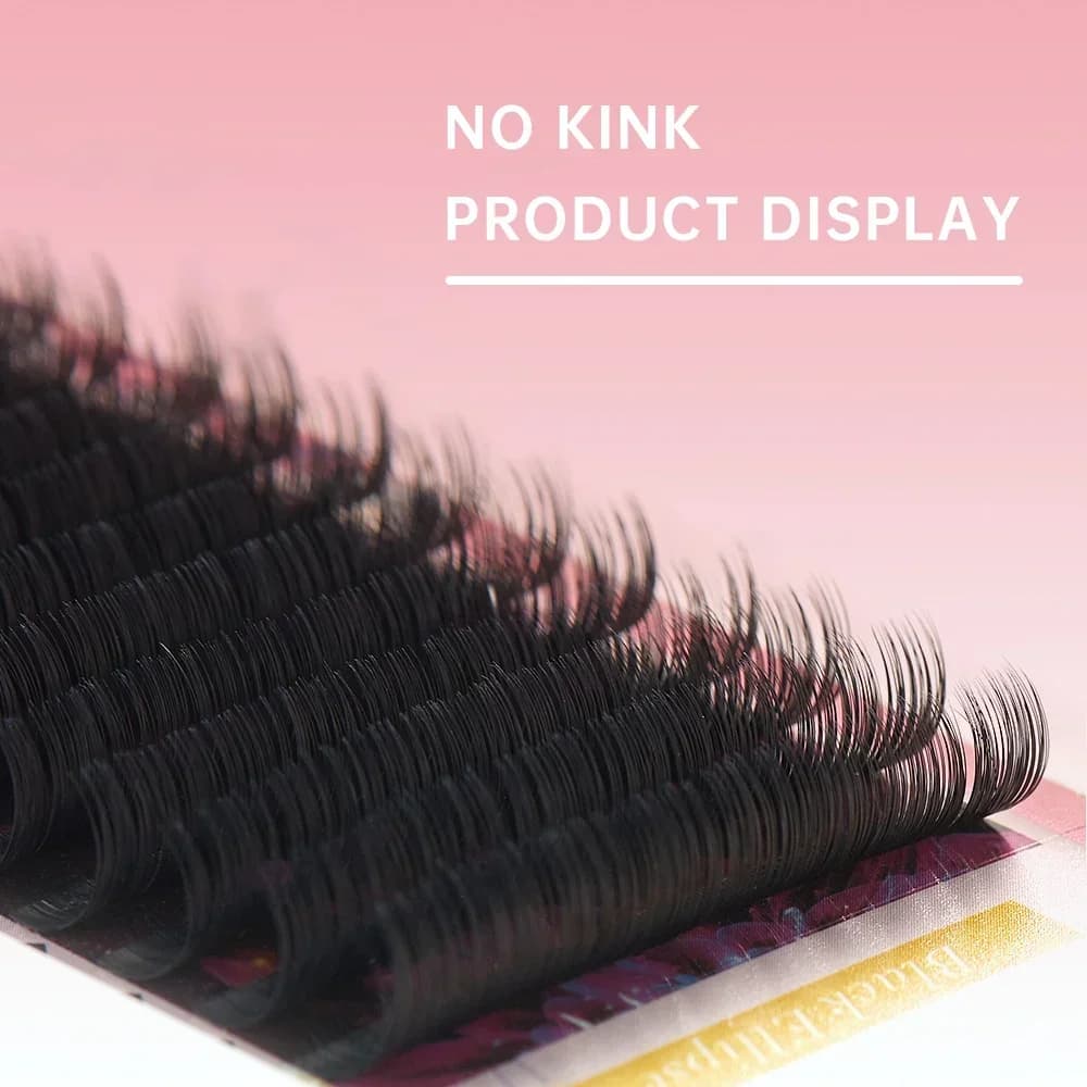 Extensiones de pestañas plano elíptico punta dividida 6-19mm 0.15-0.2mm