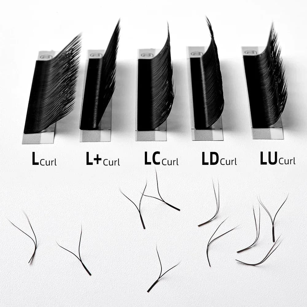 Extensiones de pestañas volumen abanico en forma Y con dos puntas 7-17mm
