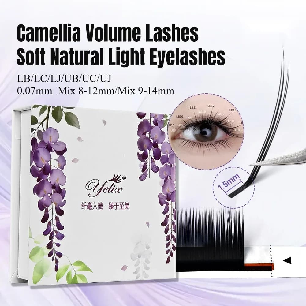Extensiones de volumen Camellia con raíz corta y efecto levantado