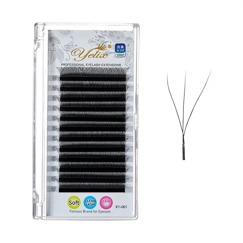 Extensiones de pestañas de volumen W-Shape 3D preformadas