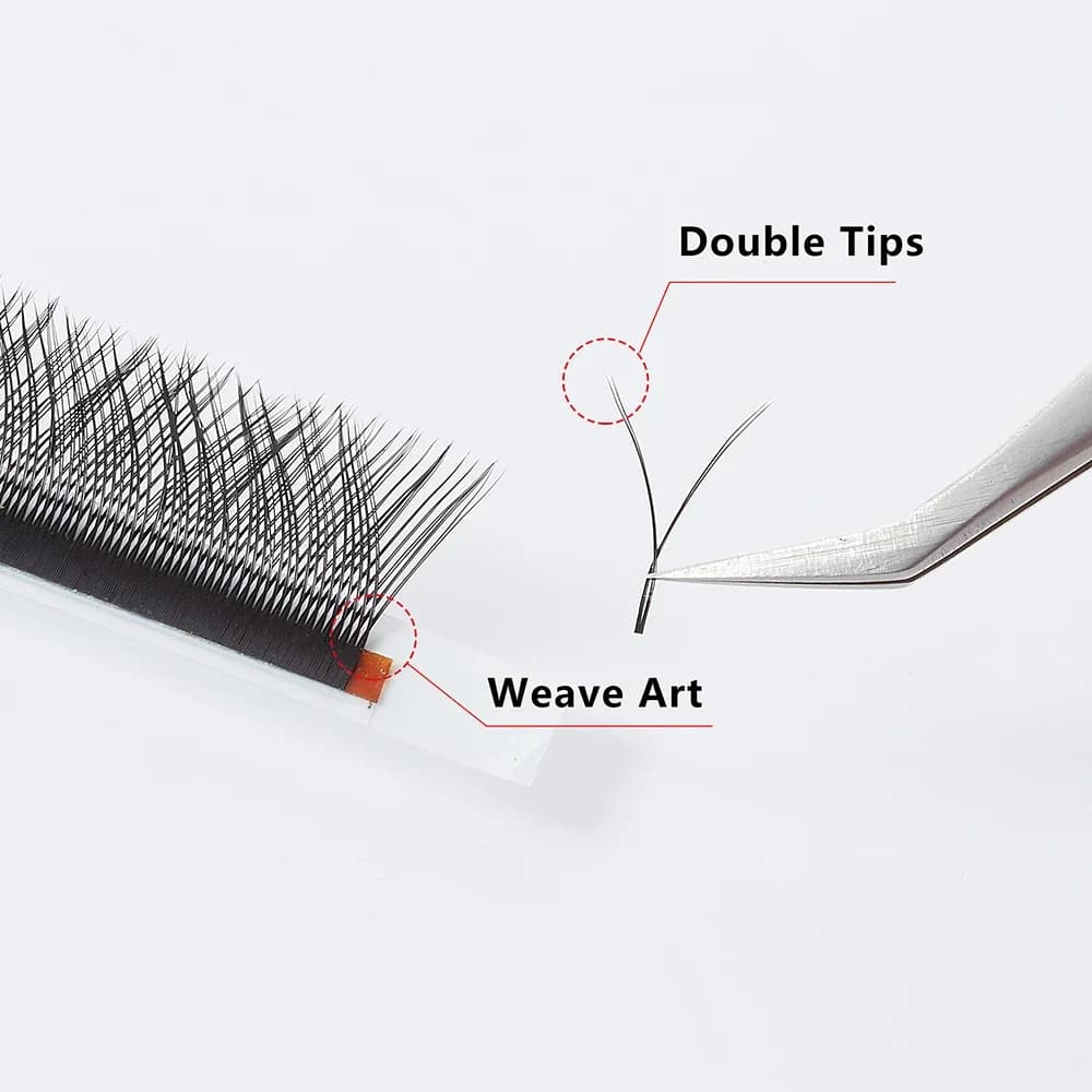 Extensiones de pestañas abanicos preformados en forma Y YY 0.03-0.07mm