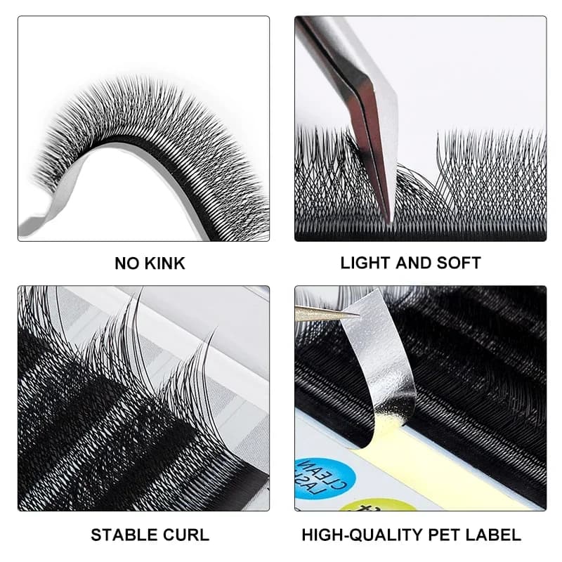Pestañas de volumen preformadas YY y W Shape 3D/4D/5D