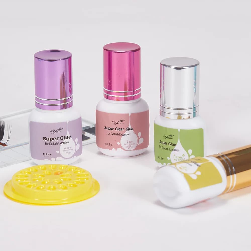Pegamento para extensiones de pestañas secado rápido bajo olor 5ml