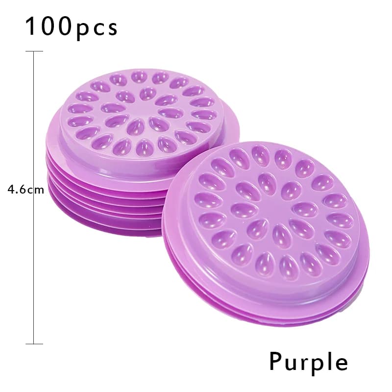 Soporte de pegamento con forma de flor para extensiones de pestañas