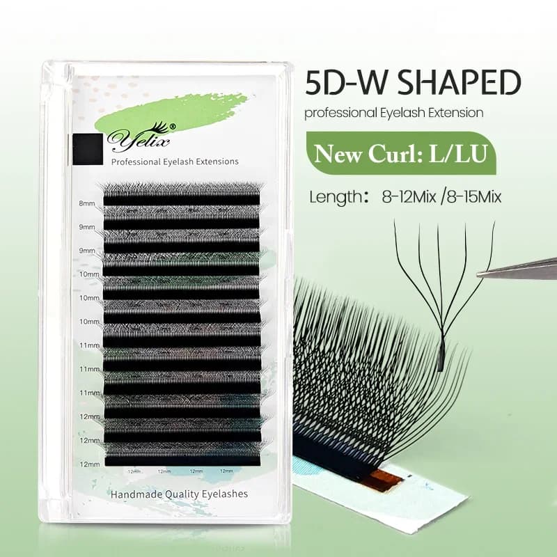 Extensiones de pestañas abanico premade volumen 5D forma W